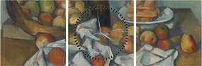 Obraz - Paul Cezanne, The Basket of Apples, reprodukcje (z zegarem) (90x30 cm)