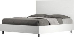 Łóżko wyposażone w stelaż z listwami 160x190 frassino biała New Egos
