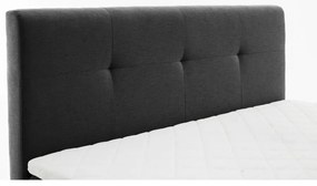 Antracytowe łóżko boxspring 160x200 cm Stockholm – Meise Möbel