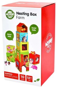 Woopie green układanka kostki farma w pudełkach + figurki 10 el.