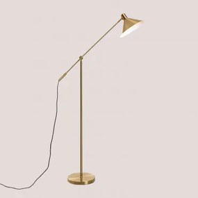 Metaliczna Lampa Podłogowa Francis Złoto - Sklum