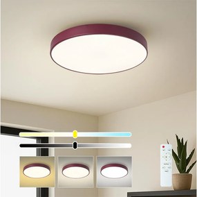 Brilagi-LED ściemnialna lampa sufitowa POOL LED/48W/230V 3000-6000K 40 cm bordowa+pilot