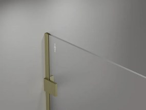 Mexen Lunar ścianka prysznicowa Walk-in lewa 100 x 200 cm, transparent 8 mm, złota szczotkowana - 830-100-000-55-00-L