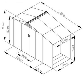 Domek ogrodowy Luke A – Rojaplast