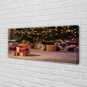 Obraz drukowany na płótnie Prezenty i Choinka