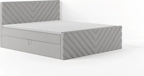 Nowoczesne łóżko tapicerowane TOGO z pojemnikiem na pościel 120x200 cm w tkaninie CENTAUR 14 szarej