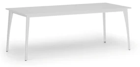 Stół konferencyjny PRIMO OMEGA, 2000 x 900 mm, podstawa biała, biały