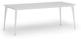 Stół konferencyjny PRIMO OMEGA, 2000 x 900 mm, podstawa biała, biały