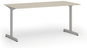 Biurko PRIMO BETA, 160x80 cm, szara podstawa, brzoza