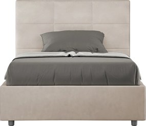 Łóżko bez stelaża tapicerowane 120x210 microfibra piaskowy Mika