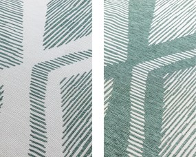 Dywan dwustronny zewnętrzny Gemini romby zielono-kremowy 80 cm x 150 cm