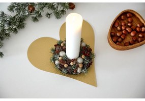 Mata stołowa ze skóry ekologicznej 30x30 cm Heart Hippo – LIND DNA