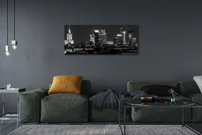 Obraz drukowany na płótnie Światła Warszawskiej Metropolii