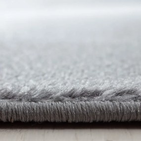 Dywan nowoczesny Parma wstęgi szaro-czarny 80 cm x 300 cm