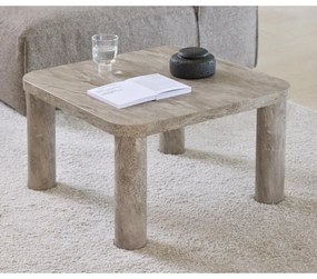 Jasnoszary stolik w dekorze marmuru 60x60 cm Solano – Actona