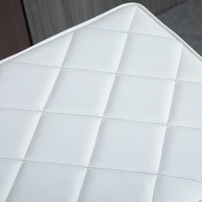 Ławka do sypialni Ławka do łóżka Ławka skrzyniowa imitacja skóry metal biały | Aosom.pl