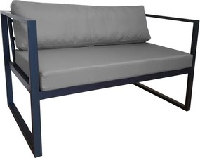 Zestaw mebli ogrodowych sofa + 2 fotele + stolik : Kolor Stelaża - Szary, Kolor tkaniny - Oxford Szary, Typ tkaniny - Oxford