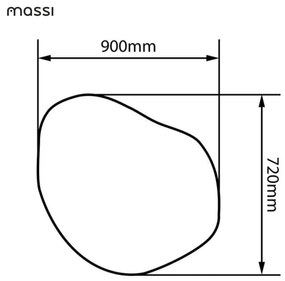 Lustro o nieregularnym kształcie oszlifowane podświetlane MERINGO LED | Różne rozmiary | Różne kolory szkła : Kolor tafli szkła - Srebrny, Rozmiar - 90 x 72 cm