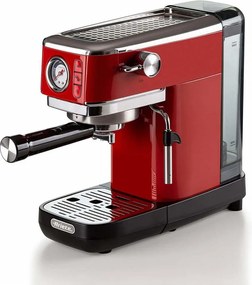 Ekspres do kawy Ariete 1381 z metalu z czerwonym manometrem, 15 bar, Maxi-Cappuccino i dystrybutorem gorącej wody