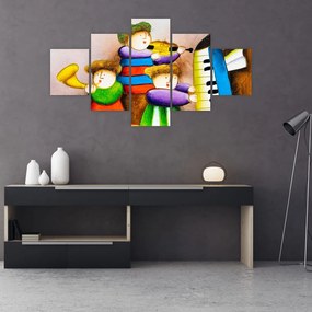 Obraz - Muzycy, malarstwo (125x70 cm)