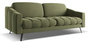 Zielona aksamitna sofa 202 cm Nalu – Makamii