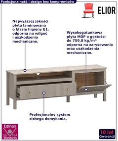 Szafka pod telewizor w kolorze taupe - Envilo 12X