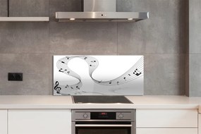 Szklany Panel Symbol Klucza Wiolinowego