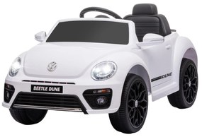 AIYAPLAY Elektryczny Samochód dla Dzieci, VW Käfer, 3-5 km/h, z Pilotem & Muzyką, Biały