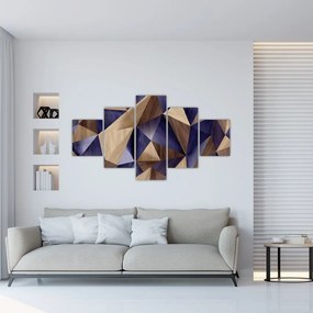 Obraz - 3D drewniane trójkąty (125x70 cm)