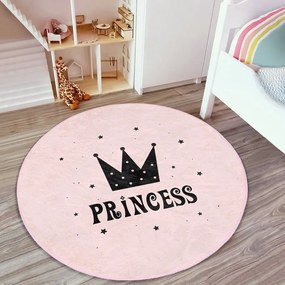 Różowy dywan dziecięcy ø 120 cm Comfort – Mila Home