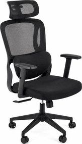 Czarny ergonomiczny fotel obrotowy z regulacją E8-E32