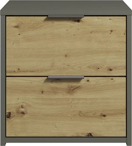 Szafka Nocna MERIDIAN 44,2 cm Stolik Nocny do Sypialni, Szara