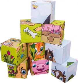 Zestaw piankowych kostek edukacyjnych Puzzilo - Zwierzątka