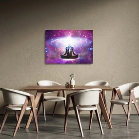 Obraz na szkle - Łączenie się z wszechświatem (70x50 cm)