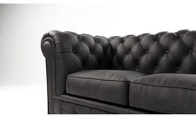 Antracytowa aksamitna sofa 184 cm Cambridge – Ropez