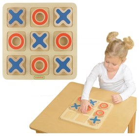 Masterkidz kółko i krzyżyk drewniana gra dla dzieci logiczna łamigłówka