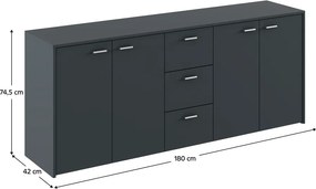 Szafka HUGOS 180, grafit