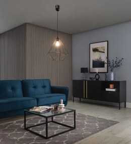 Lampa wisząca BREVITAS I czarna ELTAP