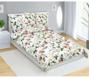 Bellatex Pościel bawełniana Magnolia różowy, 140 x200 cm, 70 x 90 cm