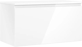 Mexen Orio szafka łazienkowa podumywalkowa 90 cm z blatem, 1 szuflada, biała połysk - 91A10-09047-1-BFC00