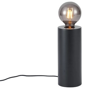 Nowoczesna lampa stołowa czarna 24 cm - Cylinder Nowoczesny Oswietlenie wewnetrzne