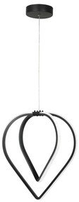 Czarna metalowa lampa wisząca LED ø 33 cm Pars – Squid Lighting