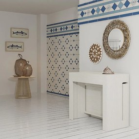 PETRA - Stół konsolowy, rozkładany od 42 cm do 3 metrów - zintegrowane przedłużenia - pomieści do 12 osób - Darmowa dostawa