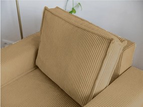 Fotel z podnóżkiem SMART SET, musztardowy