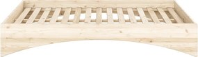 Łóżko dwuosobowe z litego drewna sosnowego bez zagłówka 160x200 cm w naturalnym kolorze Orbit – Karup Design