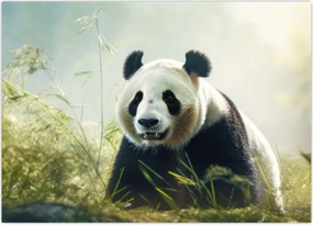 Obraz na szkle - Panda (70x50 cm)