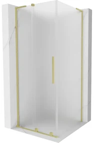 Mexen Velar L kabina prysznicowa rozsuwana 120 x 120 cm, szron, złota szczotkowana - 871-120-120-33-55