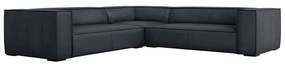 Ciemnoniebieski skórzany narożnik (strona zmienna) Madame – Windsor &amp; Co Sofas