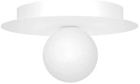 Biała nowoczesna lampa sufitowa ze szklanym kloszem - A678 T5-M40