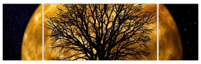 Obraz księżyca i sylwetki (170x50 cm)